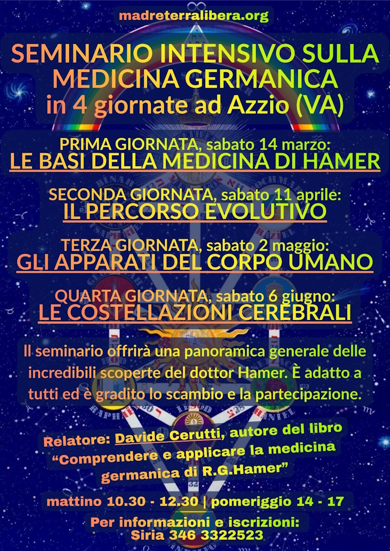 SEMINARIO INTENSIVO SULLA MEDICINA GERMANICA in 4 giornate con Davide Cerutti