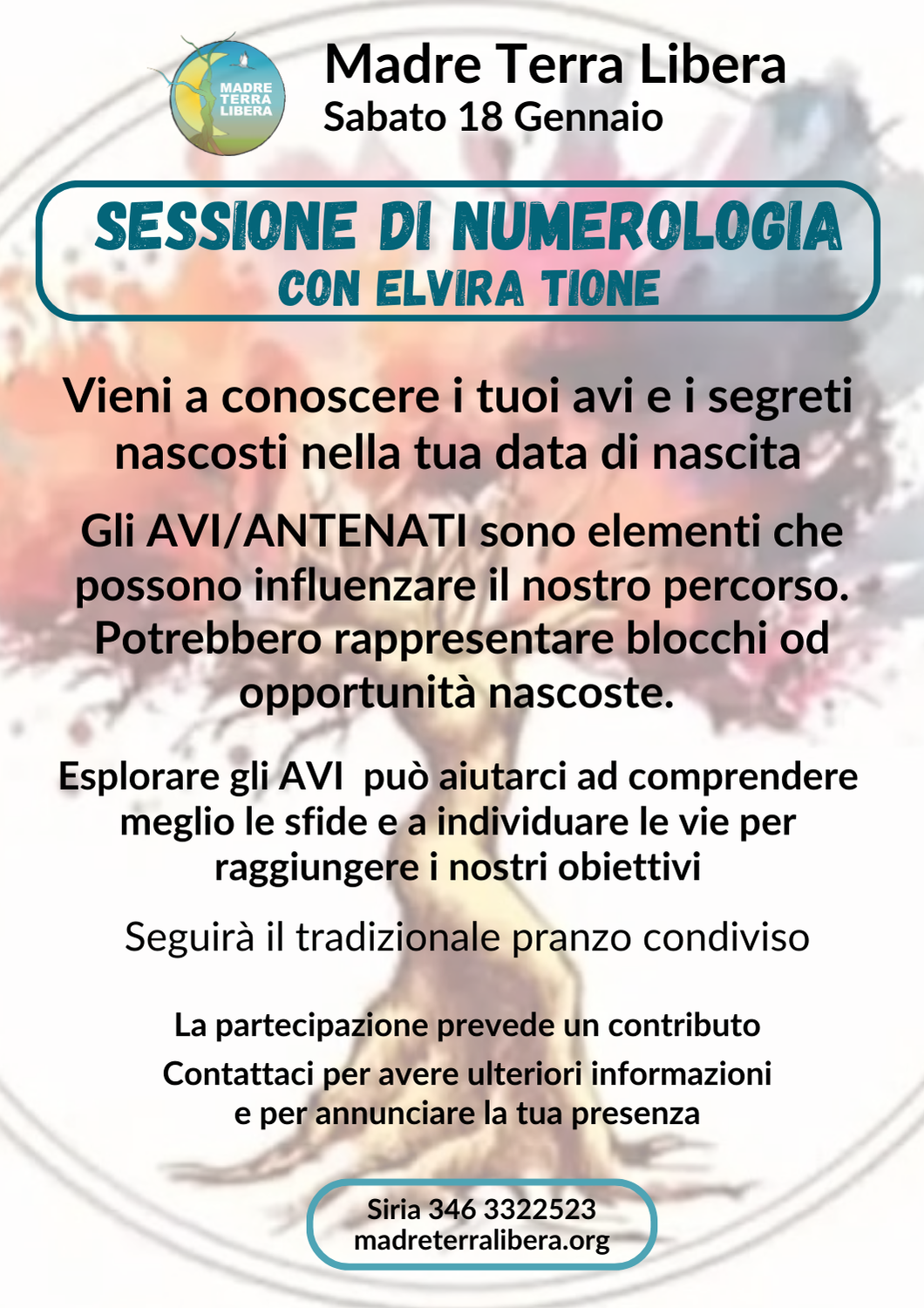 Sessione di numerologia con Elvira Tione a MadreTerraLibera