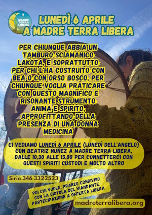 Sabato 4 e Domenica 5 Aprile,  ESPERIENZA DI COSTRUZIONE DEL TAMBURO SCIAMANICO
