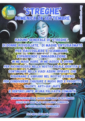 Domenica 28 settembre, ci vediamo a Madre Terra Libera per il raduno di 'streghe' 